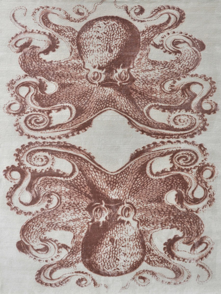 Pink Octopus Rug Design