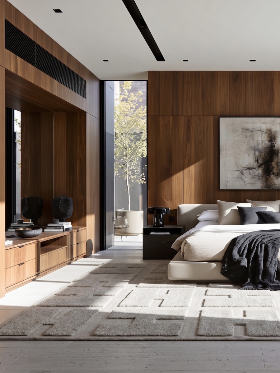 Neutral Textural Bedroom Rug